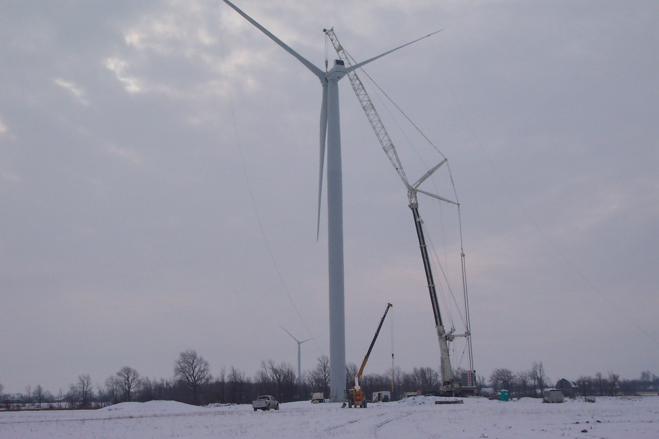 Turbine erection